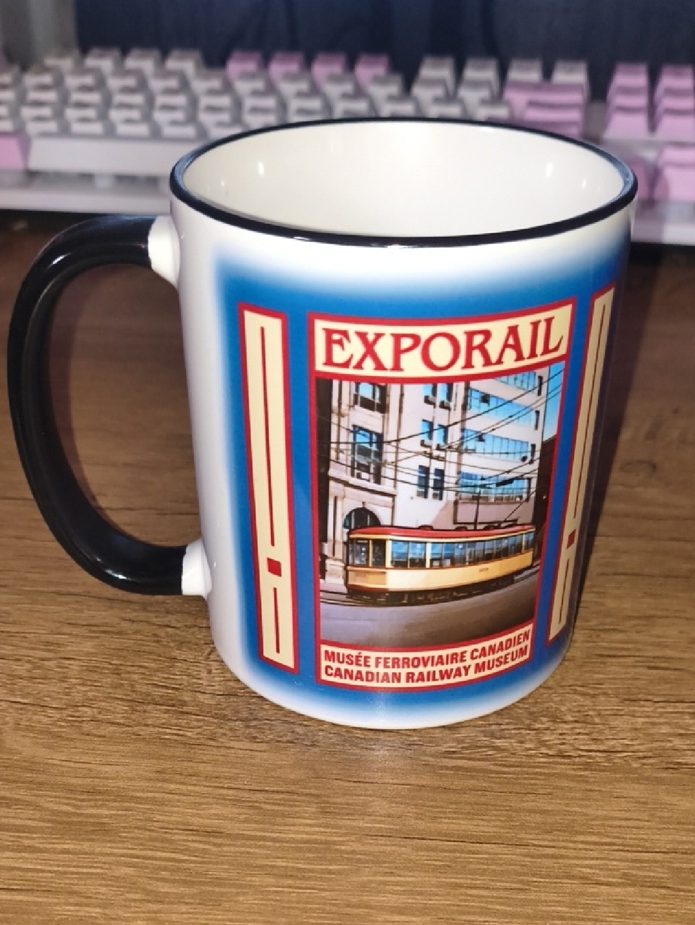 Exporail Canadian Railway Museum Vintage Tram Train Mug - Tasse Exporail Retro
